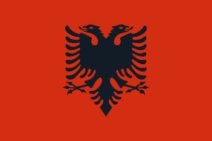 Samolepka - vlajka Albánie