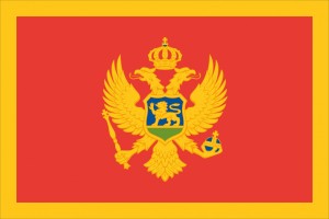Samolepka - vlajka Černá Hora