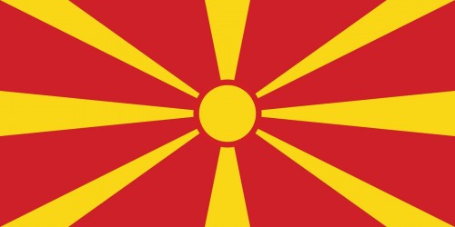 Samolepka - vlajka Makedonie