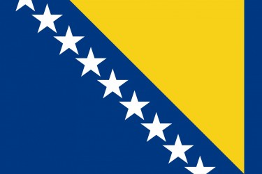 Samolepka - vlajka Bosna a Hercegovina