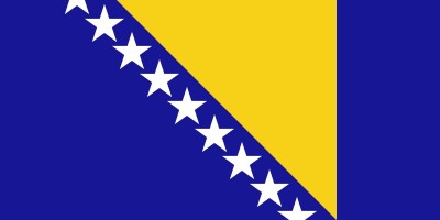 Samolepka - vlajka Bosna a Hercegovina