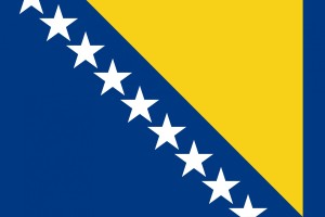Samolepka - vlajka Bosna a Hercegovina