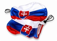 Slovenská vlajka na zrcátko auta - pár