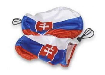 Slovensk� vlajka na zrc�tko auta - p�r