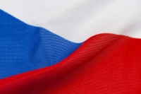 �esk� vlajka na sto�iar s ramenom