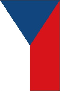 �esk� vlajka na sto��r s ramenem