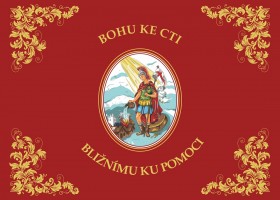 Hasi�sk� vlajka s Flori�nem - �erven�