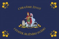 Hasi�sk� vlajka s Flori�nem - tm. modr�
