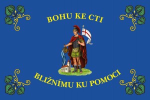 Hasi�sk� vlajka s Flori�nem - modr�
