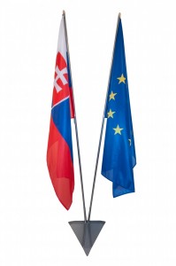Komplet: interirov stojan + vlajky