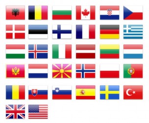 V�hodn� komplet samolepek st�t� NATO