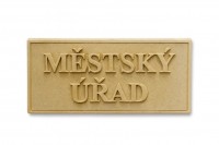P�skovcov� tabule s textem M�STSK� ��AD