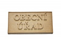 Pskovcov tabule s textem OBECN AD