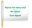 Vlajo�ka s prian�m dobrej chuti-3 jazyky