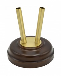 Stojan na vlajku dreven so zlatmi aplikciami