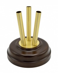 Stojan na vlajku dreven so zlatmi aplikciami