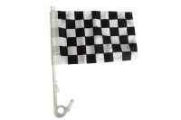 �achovnicov� vlajka s dr��kem na auto