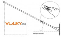 Komplet fas�dn� dr��k a �er� na vlajku 2,5 m
