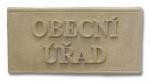 Pieskovcov� tabu�a s textom OBECN� �RAD